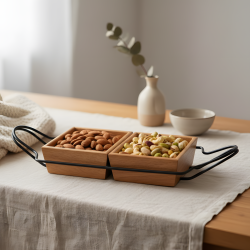 Wooden Two-Piece Serving Set